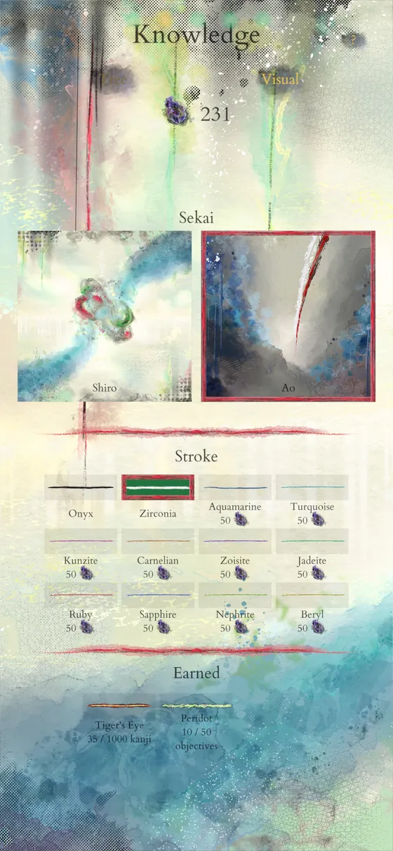Choosing the world and the gemstone brush